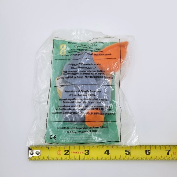 Scoop The Pelican #8 McDonald’s Toy Retired 1998 New Sealed TY Teenie Beanie Bab - Picture 7 of 7